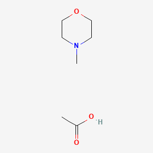 molecular formula C7H15NO3 B8465692 Morpholine, 4-methyl-, acetate CAS No. 144505-55-5
