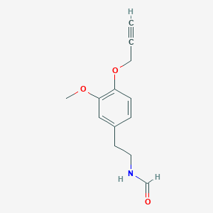 molecular formula C13H15NO3 B8465881 Formamide, N-[2-[3-methoxy-4-(2-propynyloxy)phenyl]ethyl]- CAS No. 374728-19-5