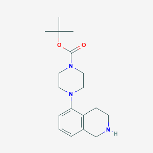molecular formula C18H27N3O2 B8465902 tert-butyl 4-(1,2,3,4-tetrahydroisoquinolin-5-yl)piperazine-1-carboxylate CAS No. 444620-71-7
