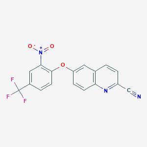 6-[2-Nitro-4-(trifluoromethyl)phenoxy]quinoline-2-carbonitrile