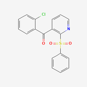 molecular formula C18H12ClNO3S B8466073 (2-Phenylsulfonyl-pyridin-3-yl)-(2-chlorophenyl)methanone 