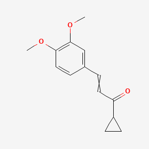 1-Cyclopropyl-3-(3',4'-dimethoxyphenyl)prop-2-en-1-one