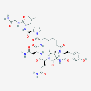 molecular formula C45H69N11O12 B084662 Oxytocin, 1,6-alpha-asu- CAS No. 14317-68-1