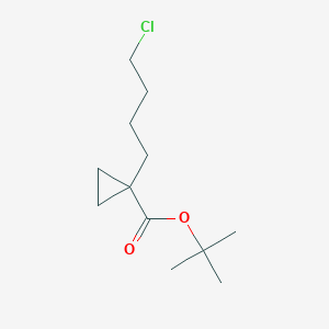 molecular formula C12H21ClO2 B8466315 t-Butyl 1-(4-chlorobutyl)-1-cyclopropanecarboxylate 