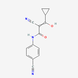2-Cyano-N-(4-cyanophenyl)-3-cyclopropyl-3-hydroxyprop-2-enamide