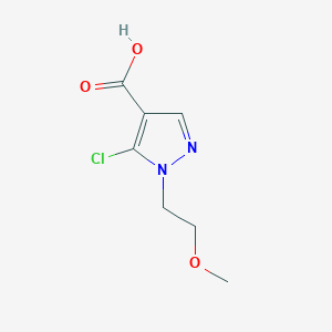 molecular formula C7H9ClN2O3 B8466456 5-chloro-1-(2-methoxyethyl)-1H-pyrazole-4-carboxylic acid 