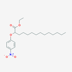 molecular formula C22H35NO5 B8466468 Ethyl 2-(4-nitrophenoxy)tetradecanoate CAS No. 63573-55-7