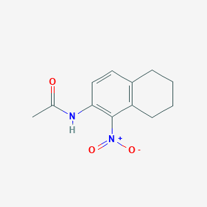molecular formula C12H14N2O3 B8466578 N-(1-nitro-5,6,7,8-tetrahydronaphthalen-2-yl)acetamide 