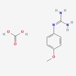 molecular formula C9H13N3O4 B8466623 4-Methoxyphenylguanidine carbonate 