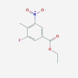 molecular formula C10H10FNO4 B8466812 Ethyl 3-fluoro-4-methyl-5-nitrobenzoate 