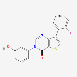 7-(2-Fluorophenyl)-3-(3-hydroxyphenyl)thieno[3,2-d]pyrimidin-4(3H)-one
