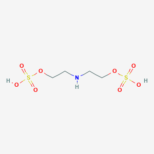 molecular formula C4H11NO8S2 B8466991 Sulfuric acid mono-[2-(2-sulfooxy-ethylamino)-ethyl]ester 