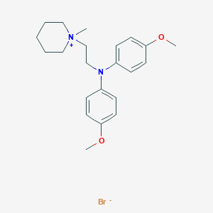 1-(2-(Bis(p-methoxyphenyl)amino)ethyl)-1-methyl-piperidinium bromide
