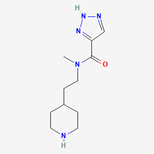 molecular formula C11H19N5O B8467221 N-methyl-N-(2-piperidin-4-ylethyl)-2H-triazole-4-carboxamide 