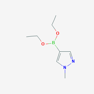 molecular formula C8H15BN2O2 B8467257 Diethyl (1-methyl-1H-pyrazol-4-yl)boronate 