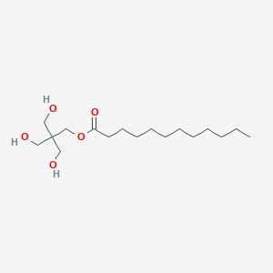 molecular formula C17H34O5 B084674 Dodecanoic acid, 3-hydroxy-2,2-bis(hydroxymethyl)propyl ester CAS No. 10332-31-7