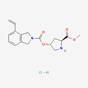 4-Vinyl-1,3-dihydro-isoindole-2-carboxylic acid 5-methoxycarbonyl-pyrrolidin-3-yl ester