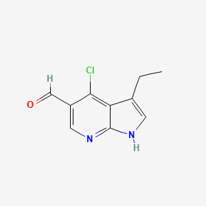 4-chloro-3-ethyl-1H-pyrrolo[2,3-b]pyridine-5-carbaldehyde
