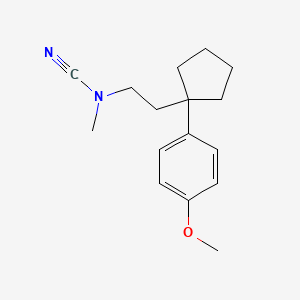 {2-[1-(4-Methoxyphenyl)cyclopentyl]ethyl}methylcyanamide