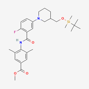 Methyl 4-[[5-[3-[[tert-butyl(dimethyl)silyl]oxymethyl]-1-piperidyl]-2-fluoro-benzoyl]amino]-3,5-dimethyl-benzoate