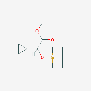 molecular formula C12H24O3Si B8467873 methyl 2-[tert-butyl(dimethyl)silyl]oxy-2-cyclopropylacetate 