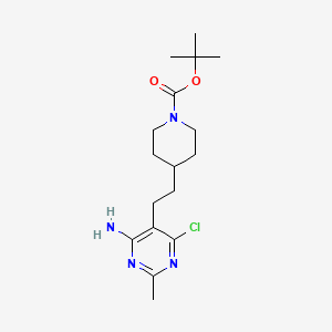 Tert-butyl 4-(2-(4-amino-6-chloro-2-methylpyrimidin-5-YL)ethyl)piperidine-1-carboxylate