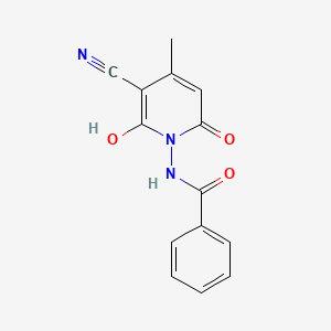 1-Benzoylamino-5-cyano-2-hydroxy-4-methyl-6-pyridone