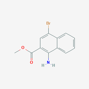 molecular formula C12H10BrNO2 B8468009 methyl 1-amino-4-bromonaphthalene-2-carboxylate 