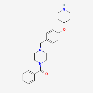 Phenyl[4-({4-[(piperidin-4-yl)oxy]phenyl}methyl)piperazin-1-yl]methanone
