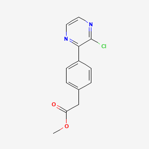 molecular formula C13H11ClN2O2 B8468155 Methyl 2-(4-(3-chloropyrazin-2-yl)phenyl)acetate 
