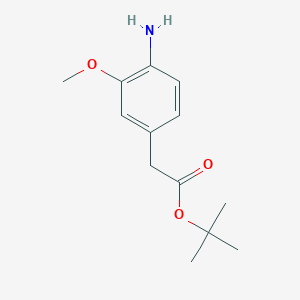 molecular formula C13H19NO3 B8468226 Tert-butyl 4-amino-3-methoxyphenylacetate 