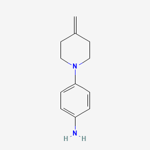 molecular formula C12H16N2 B8468232 4-Methylene-1-(4-aminophenyl)-piperidine 