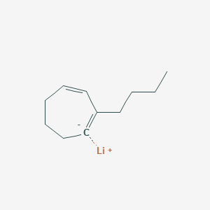 molecular formula C11H17Li B8468327 lithium;2-butylcyclohepta-1,3-diene CAS No. 61604-44-2