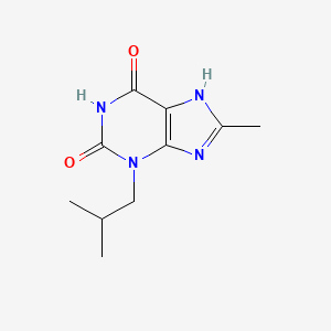 3,7-Dihydro-8-methyl-3-(2-methylpropyl)-1H-purine-2,6-dione