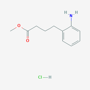 molecular formula C11H16ClNO2 B8468399 Methyl 4-(2-aminophenyl)butanoate hydrochloride 