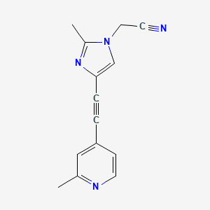 {2-Methyl-4-[(2-methylpyridin-4-yl)ethynyl]-1H-imidazol-1-yl}acetonitrile