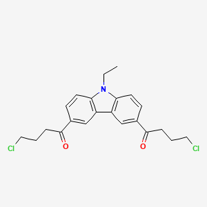 molecular formula C22H23Cl2NO2 B8468500 3,6-Bis(4-chlorobutyryl)-N-ethylcarbazole CAS No. 53428-17-4