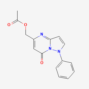 (7-Oxo-1-phenyl-1,7-dihydropyrazolo[1,5-a]pyrimidin-5-yl)methyl acetate