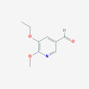 molecular formula C9H11NO3 B8468615 5-Ethoxy-6-methoxypyridine-3-carbaldehyde 