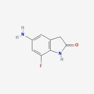5-amino-7-fluoro-1,3-dihydro-2H-indol-2-one