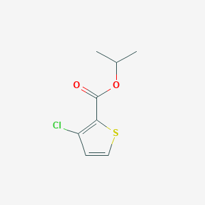 molecular formula C8H9ClO2S B8468703 Isopropyl chlorothiolformate 
