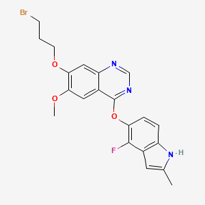 7-(3-Bromopropoxy)-4-((4-fluoro-2-methyl-1H-indol-5-yl)oxy)-6-methoxyquinazoline