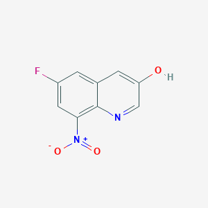 molecular formula C9H5FN2O3 B8468887 6-Fluoro-8-nitroquinolin-3-ol 