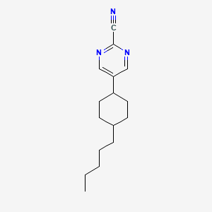 molecular formula C16H23N3 B8468978 trans-5-(4-Pentylcyclohexyl)-2-pyrimidinecarbonitrile 