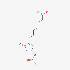 molecular formula C15H22O5 B8469005 Methyl 7-[3-(acetyloxy)-5-oxocyclopent-1-EN-1-YL]heptanoate CAS No. 22099-75-8