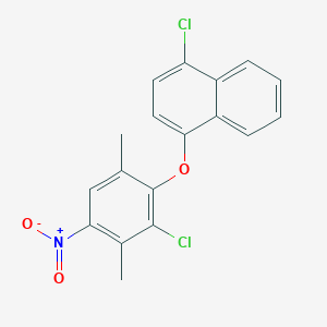 1-Chloro-4-(2-chloro-3,6-dimethyl-4-nitrophenoxy)naphthalene
