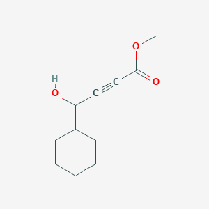 molecular formula C11H16O3 B8469036 Methyl 4-cyclohexyl-4-hydroxy-but-2-ynoate 