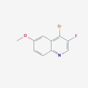 molecular formula C10H7BrFNO B8469070 4-Bromo-3-fluoro-6-methoxyquinoline 