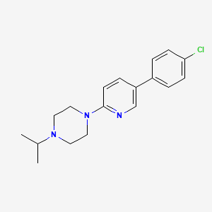 molecular formula C18H22ClN3 B8469156 1-[5-(4-Chlorophenyl)pyridin-2-yl]-4-(propan-2-yl)piperazine CAS No. 919496-19-8