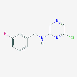 molecular formula C11H9ClFN3 B8469258 2-(3-Fluorobenzylamino)-6-chloropyrazine 